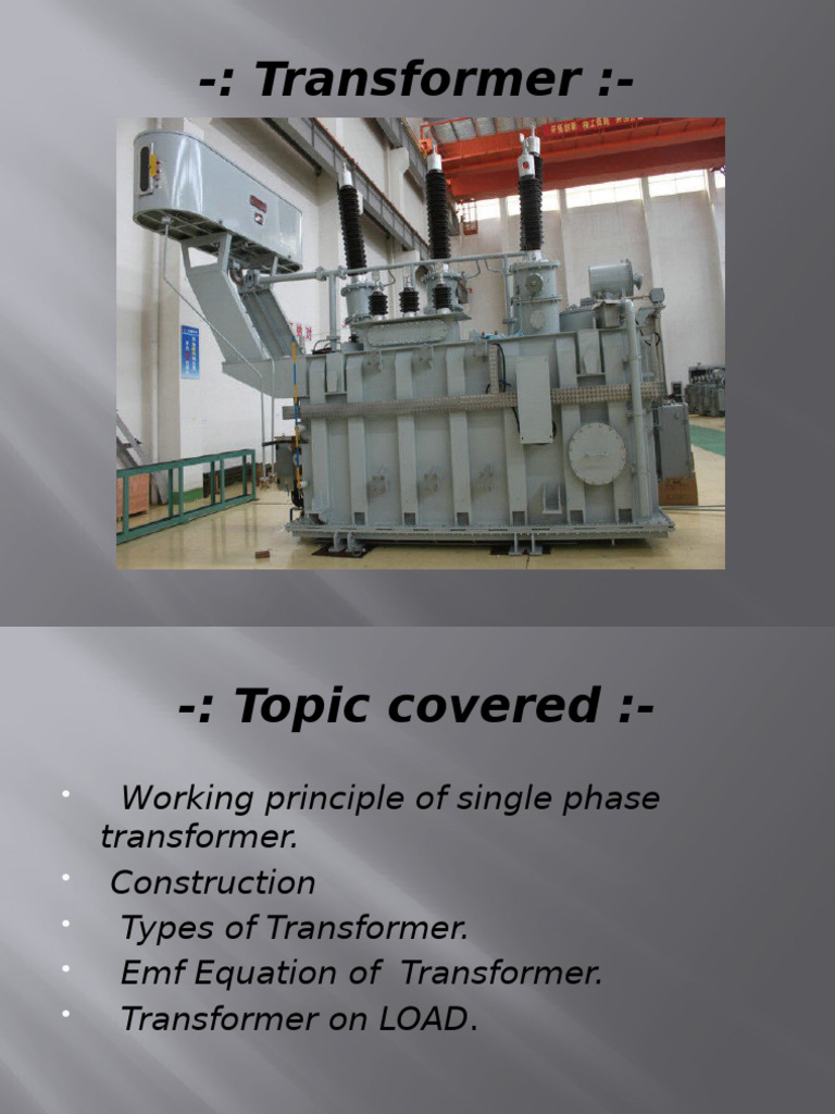 Ch4 Transformer and DC Motor | PDF | Transformer | Electromagnetic ...