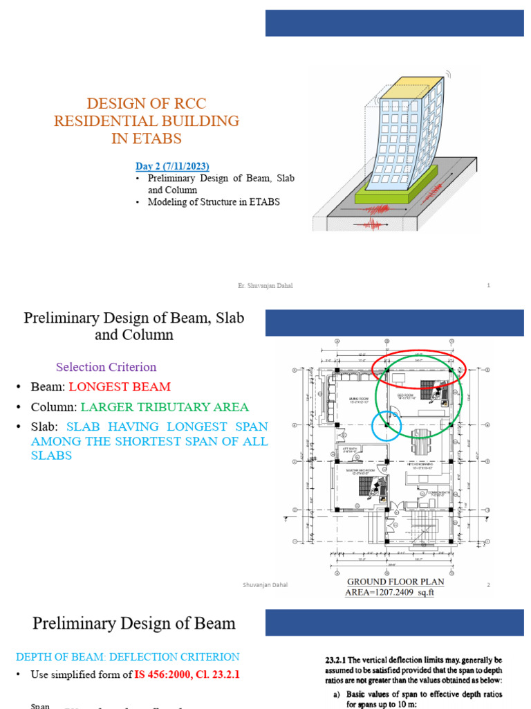 RCC Residential Building Design Overview | PDF | Beam (Structure ...