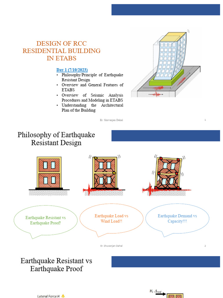 Earthquake Resistant Design in ETABS | PDF | Earthquake Engineering ...