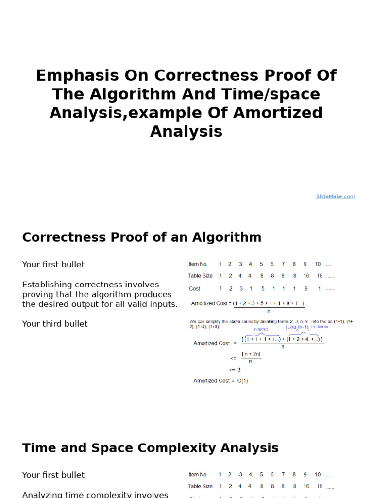 Algorithm Correctness and Analysis | PDF