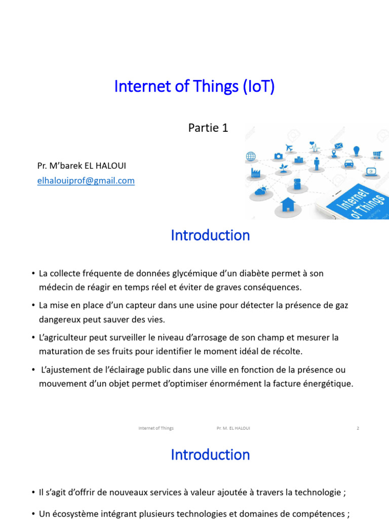 Introduction à l'Internet des Objets (IoT) | PDF | Internet des objets ...
