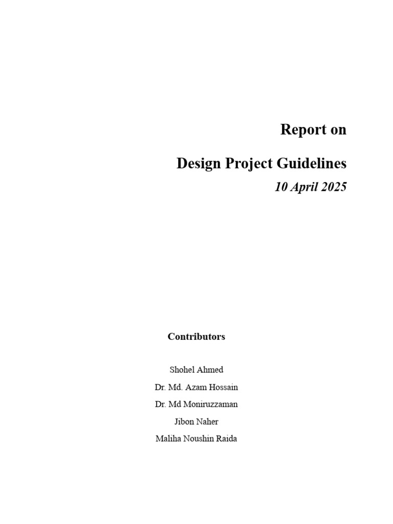 Design Project Guidelines for SWE 4606 & CSE 4610 | PDF | Project ...