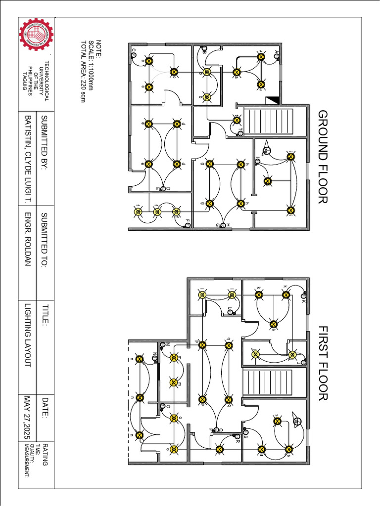 Lighting Layout for Ground Floor Plan | PDF