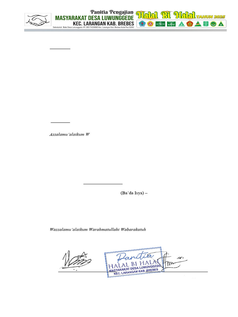 Surat Raker Akhir HBH 2025 | PDF