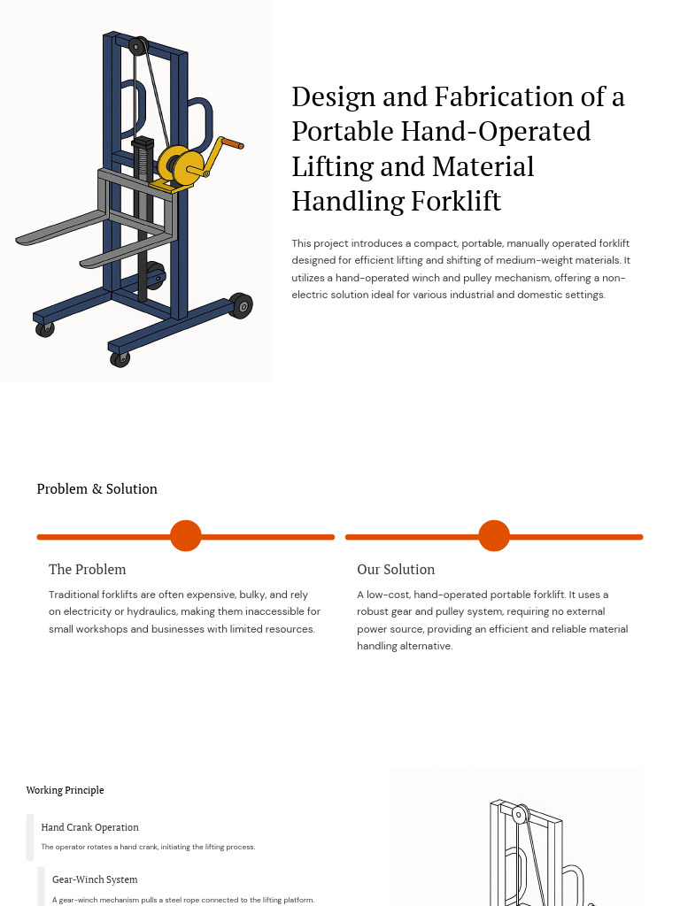 Design and Fabrication of A Portable Hand Operated Lifting and Material ...