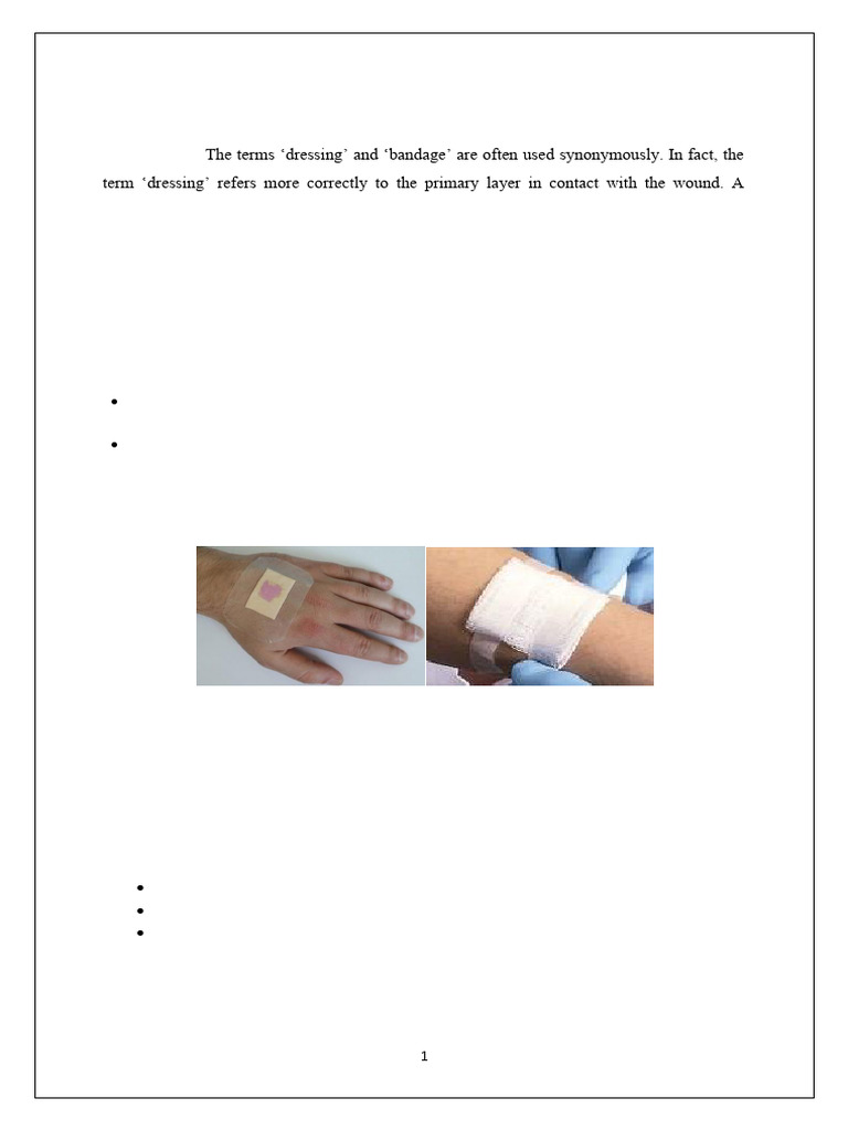 Dressing and Bandage | PDF | Elbow | Limbs (Anatomy)