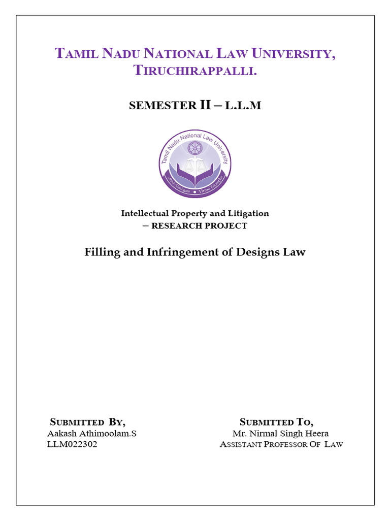 Design Infringement in India: Overview | PDF | World Intellectual ...