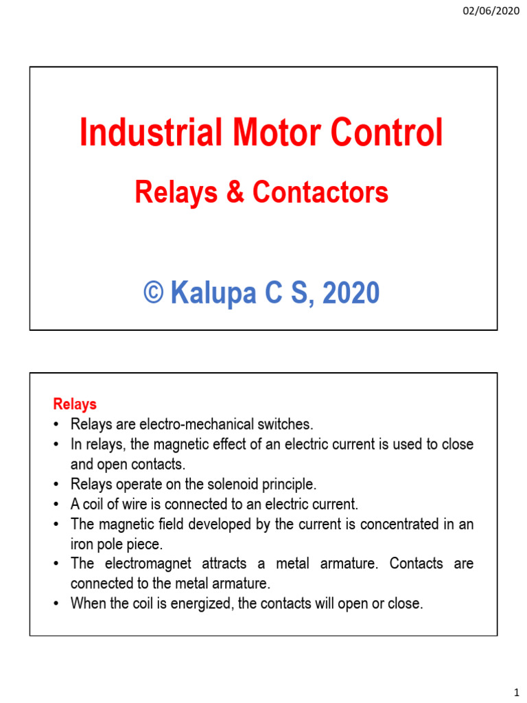 Relays, Contactors, and Limit Switches Guide | PDF | Relay | Switch