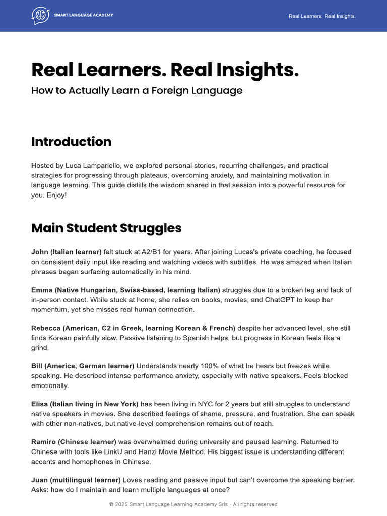 Effective Strategies for Language Learning | PDF | Multilingualism ...
