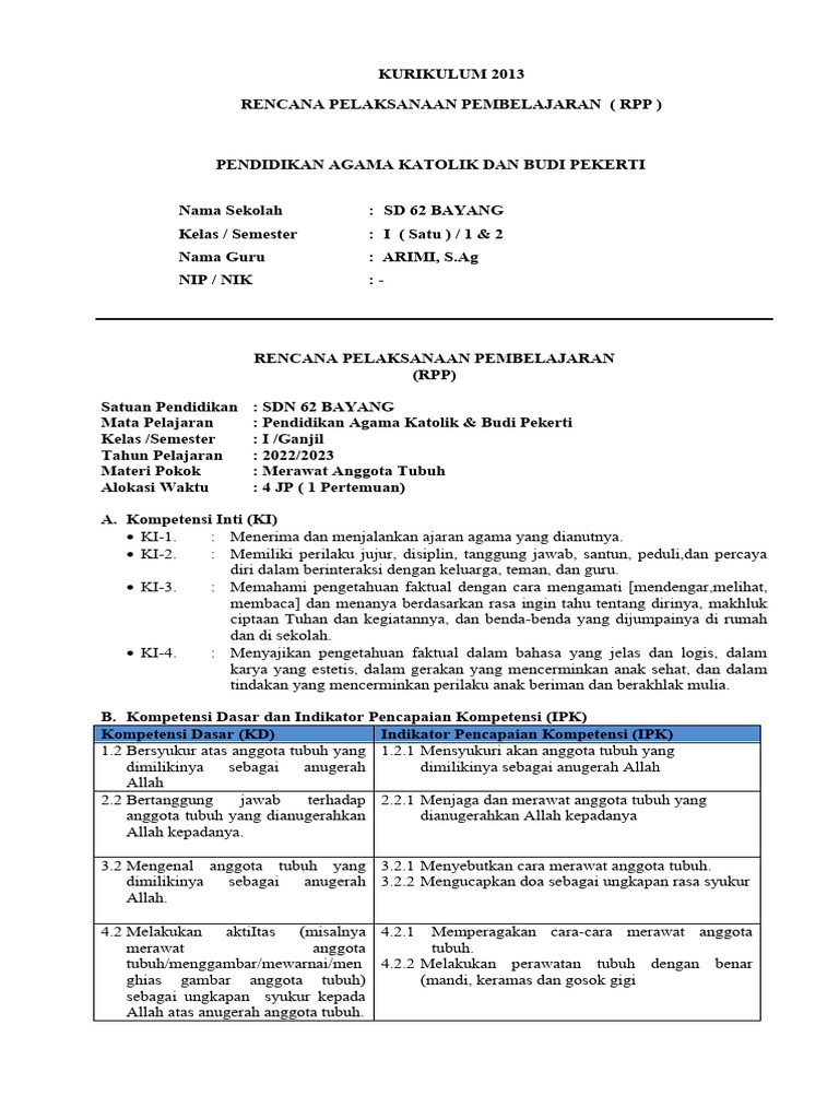 D. RPP 2022-2023 | PDF