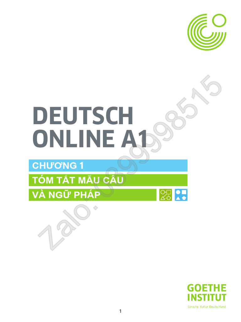 Ngữ Pháp Goethe A1 A2 B1 | PDF