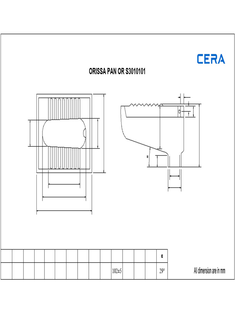 Orissa Pan or S3010101: Technical Drawing | PDF