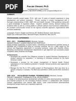 Download Director Project Management Pharmaceuticals in Strasbourg France CV Resume Pascale Clement by PascaleClement SN89644943 doc pdf