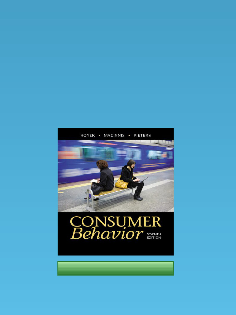 Consumer Behavior 7th Edition Wayne D. Hoyer PDF Download