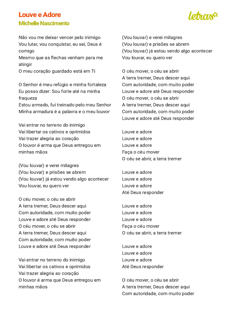 Louve e Adore: O Céu se Abrir | PDF | Deus