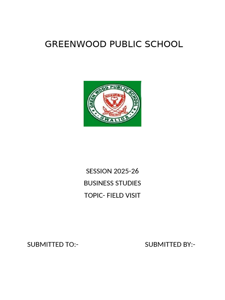 Field Visit Project Guidelines | PDF | Employment | Warehouse