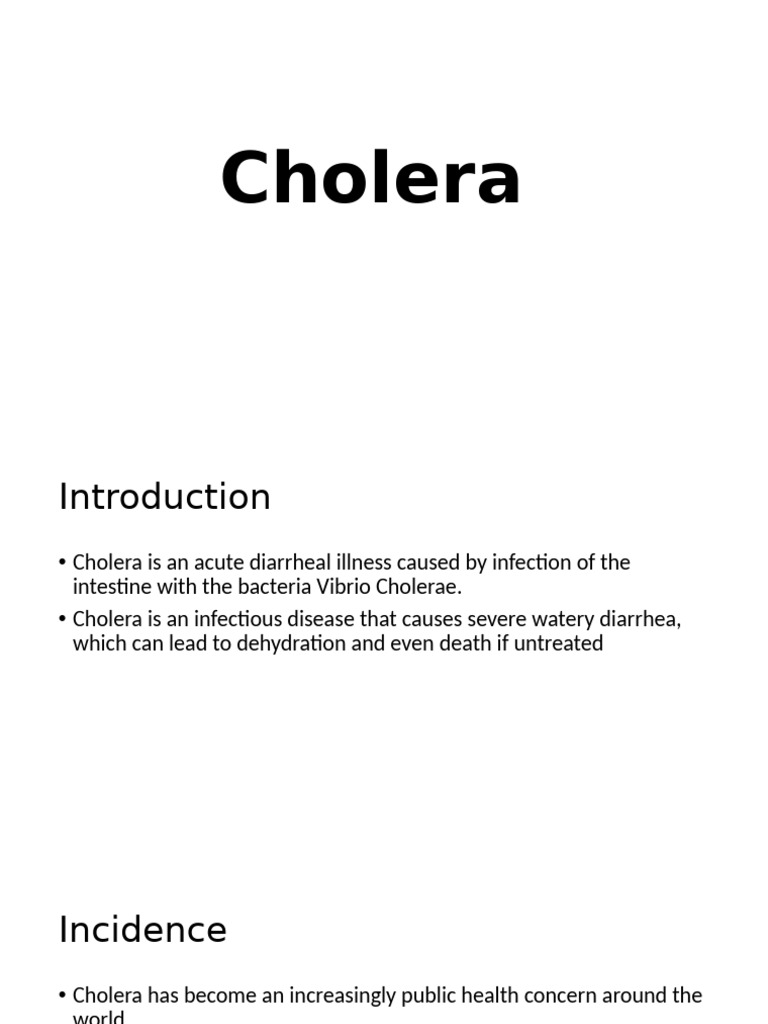 Cholera | PDF | Cholera | Diarrhea