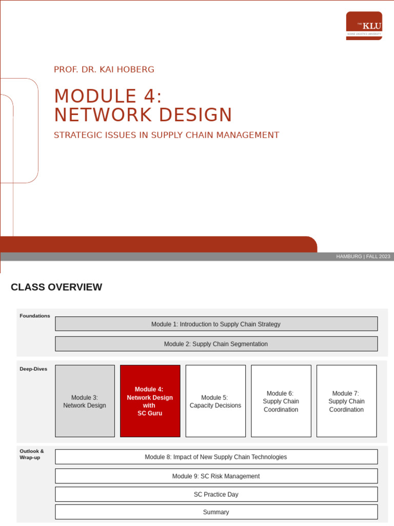 M04 - Network Design - Blank | PDF | Demand | Supply Chain