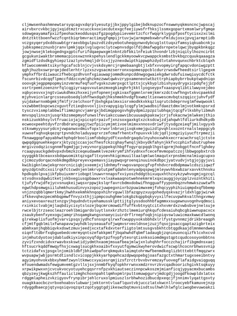 Random Character Sequence Document | PDF