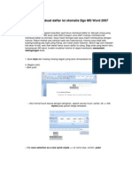 Cara Membuat Daftar Isi Otomatis DGN MS Word 2007