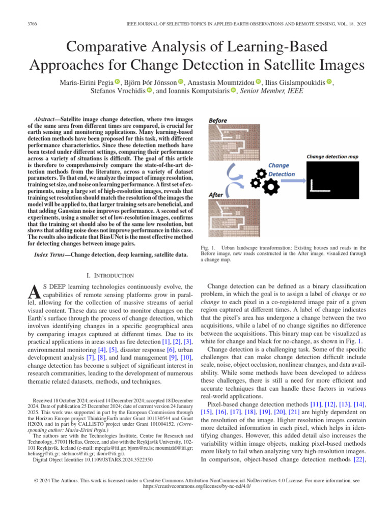 Change Detection in Satellite Images | PDF | Image Resolution | Remote ...