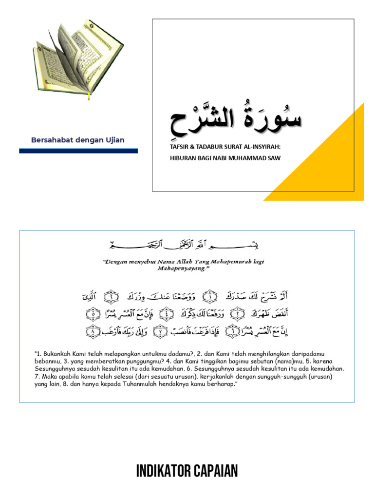 Tafsir dan Makna Surat Al-Insyirah | PDF