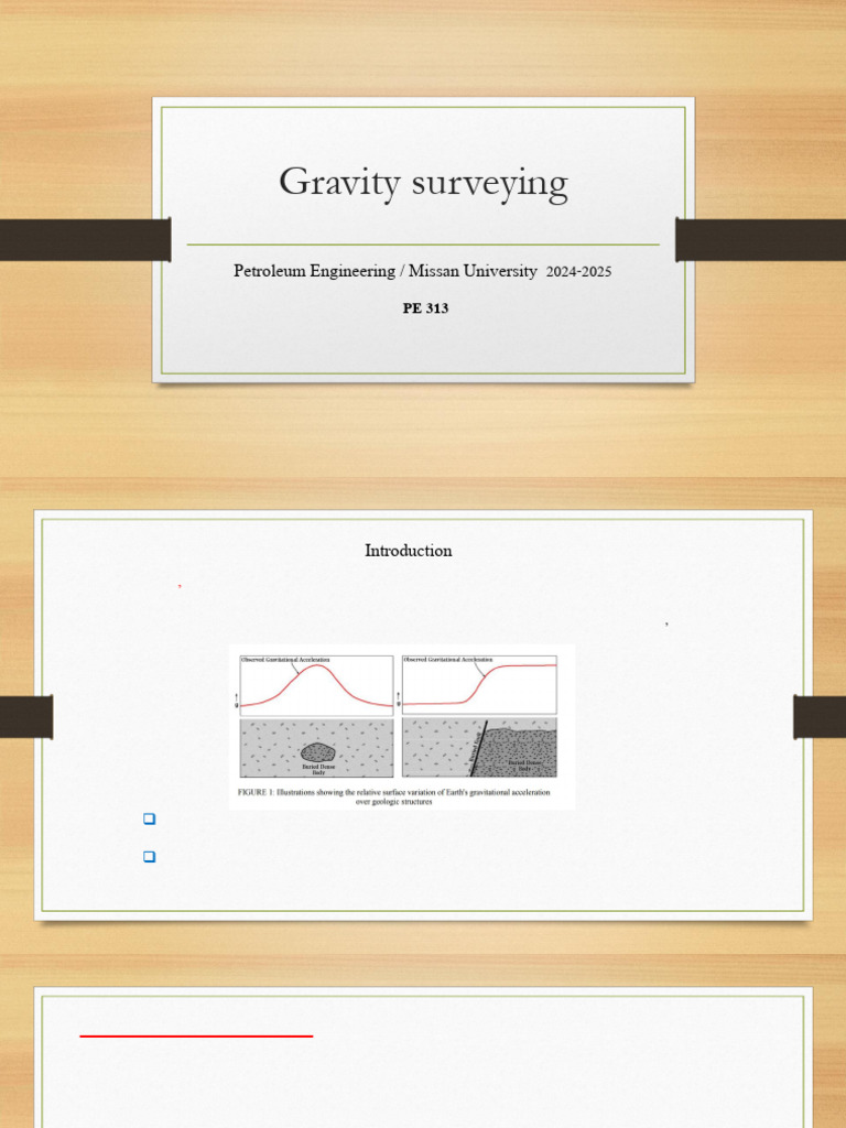 Gravity Survey Techniques in Petroleum Engineering | PDF | Newton's Law ...