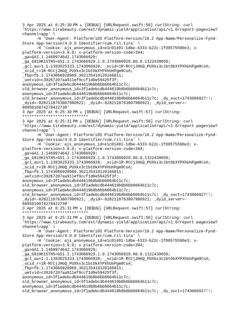 Tira Beauty API Pageview Report | PDF | Software