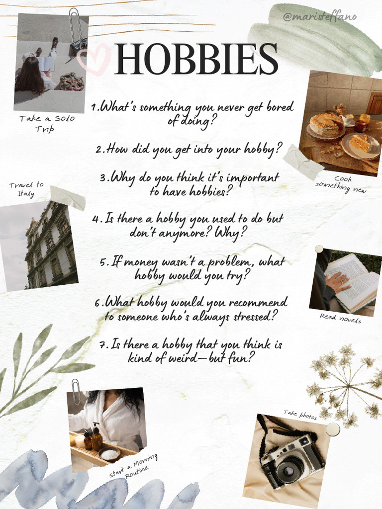 Engaging Hobbies for Personal Growth | PDF