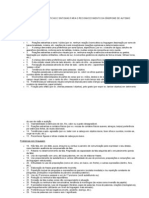 Catálogo de Características e Sintomas para o Reconhcecimento Da Síndrome de Autsimo