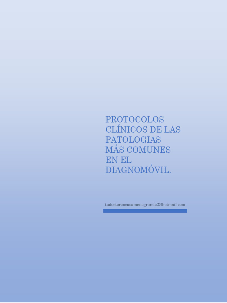 Protocolos Clínicos para Patologías Comunes | PDF | Dolor lumbar | Diarrea