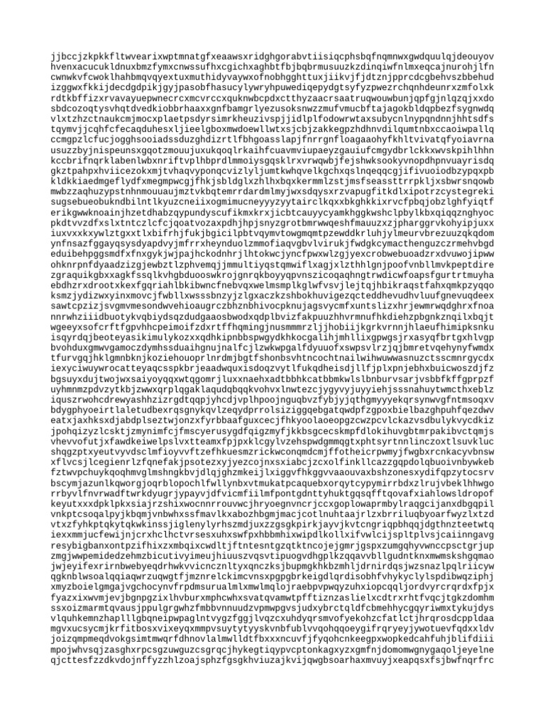 Random Character Sequence Document | PDF