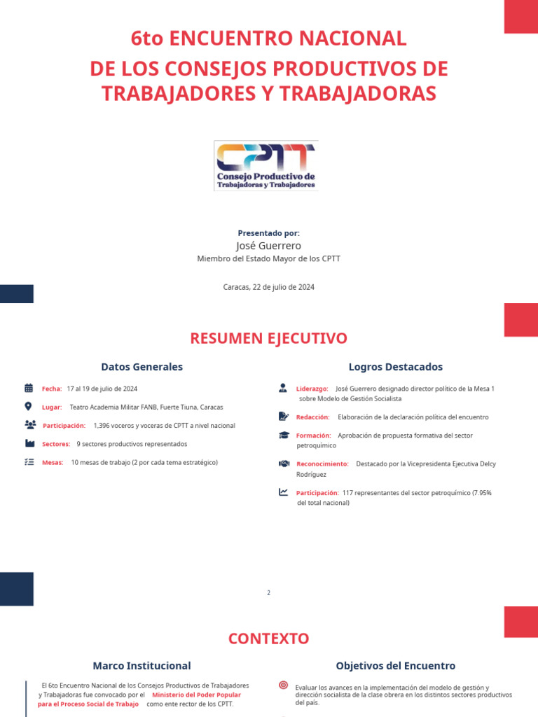 6to Encuentro Nacional de CPTT 2024 | PDF | Venezuela