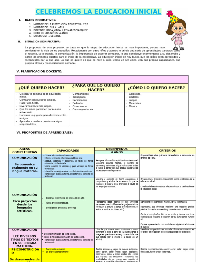 Celebremos La Educacion Inicial 2024 | PDF | Educación de la primera ...
