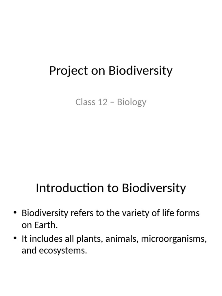 Biodiversity Project Class12 | PDF
