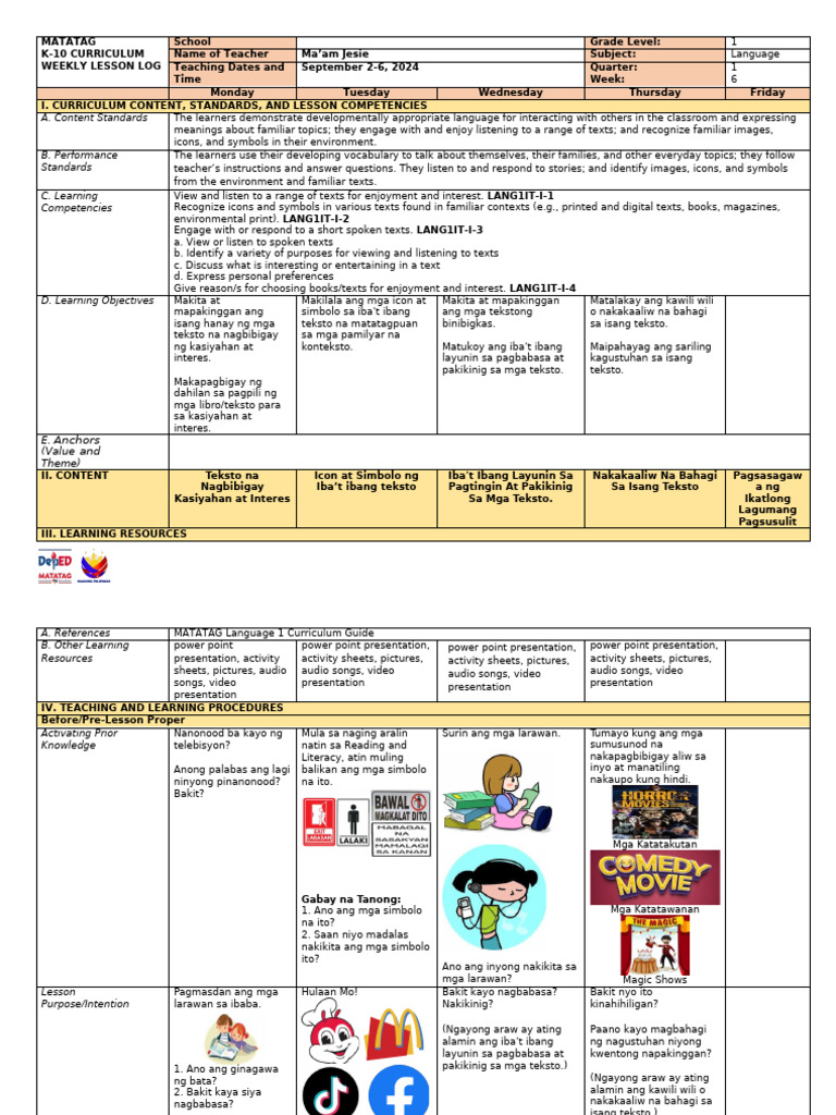 DLL Language q1 Week6 | PDF