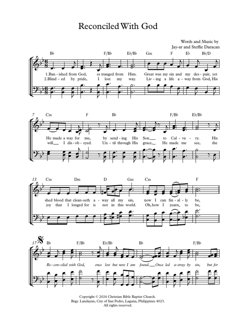 Réconciliation avec Dieu : Hymne chrétien | PDF