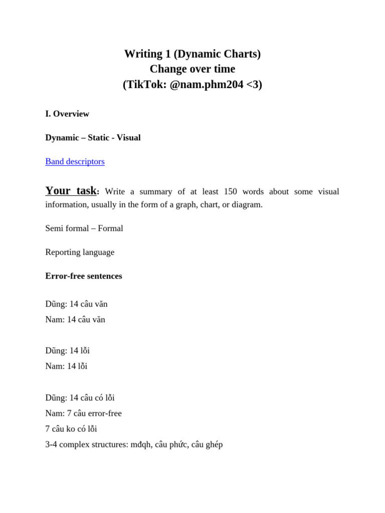 Writing 1 - Dynamic Charts | PDF