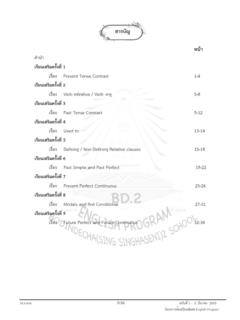 English Program Extra Class Guide | PDF | Language Mechanics | Grammar