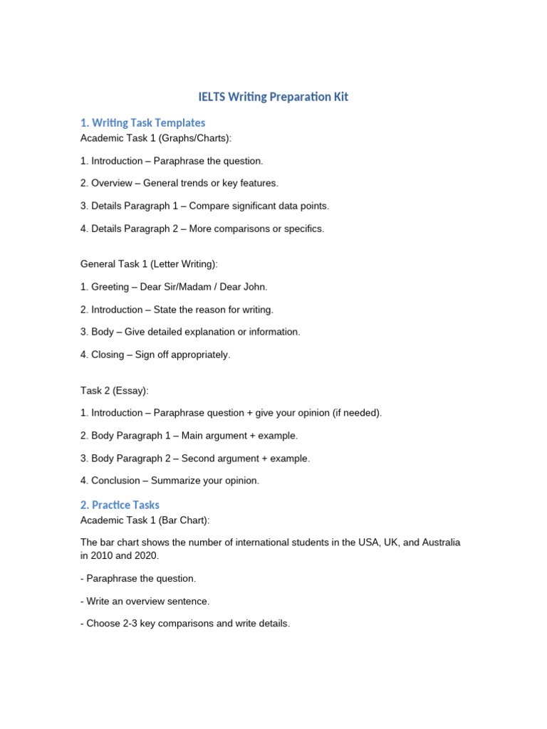 IELTS Writing Task Guide PDF | PDF | Cognition | Human Communication