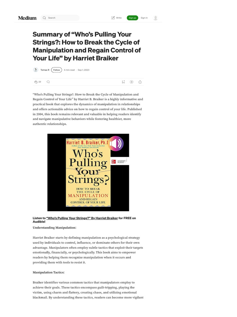 Summary-whos Pulling Your Strings | PDF | Psychological Resilience ...