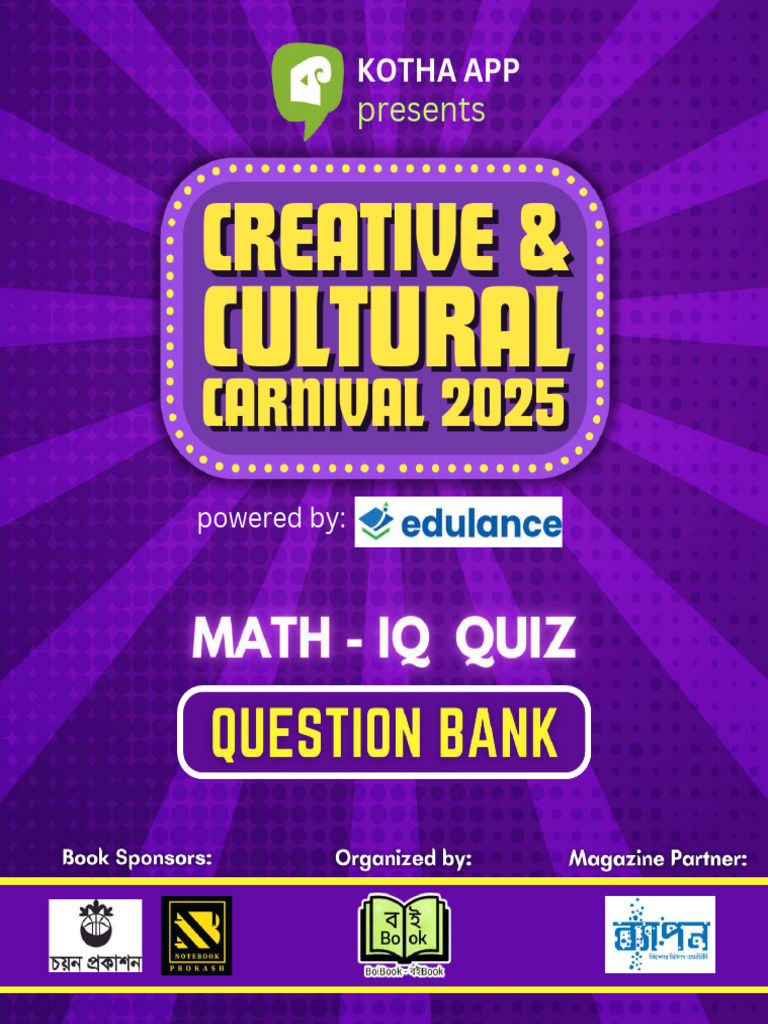 Math-iq Quiz - By Boibook (1) | PDF | Arithmetic | Number Theory