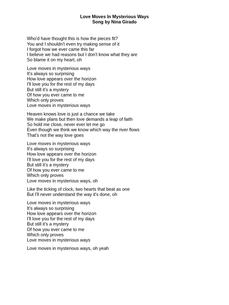 Song Lyrics | PDF