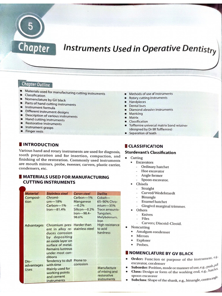 CD Instruments Used in OpDent | PDF