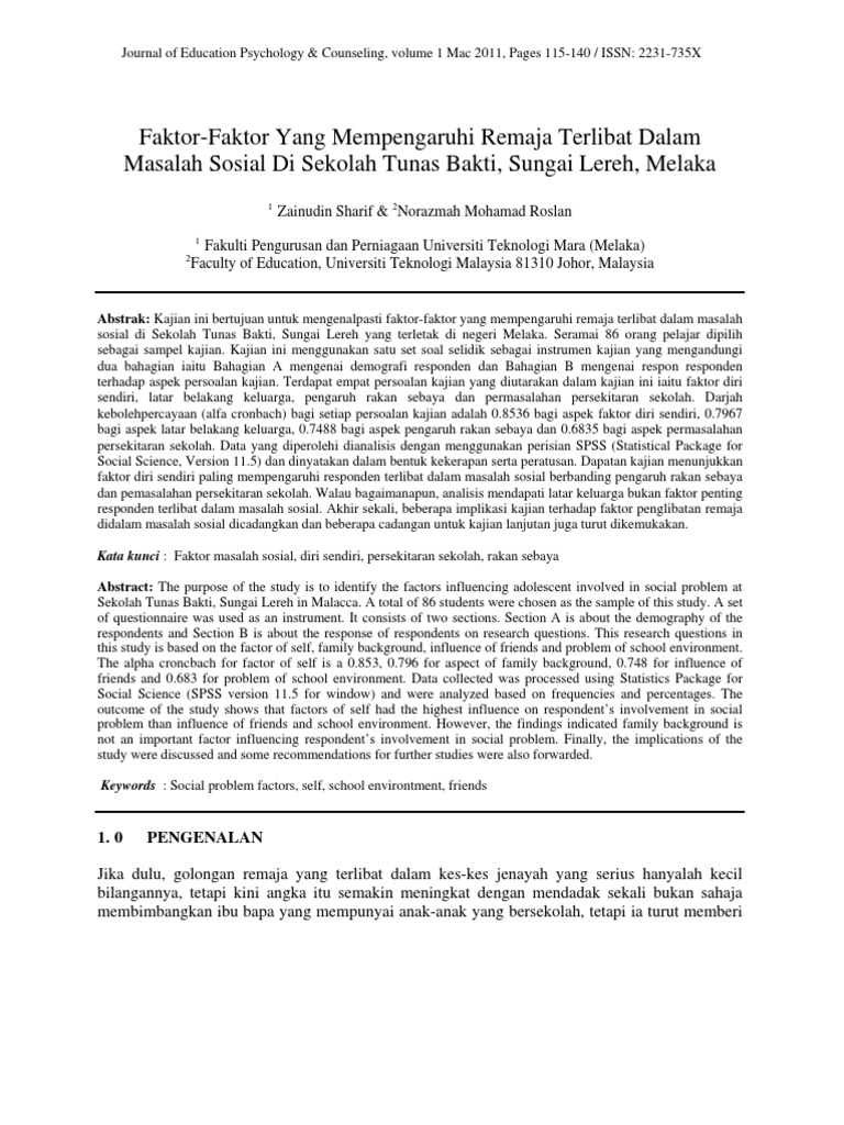 Jurnal Masalah Remaja Pdf
