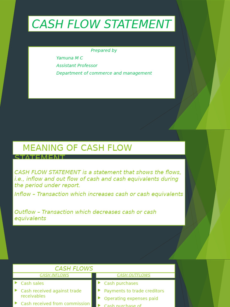 Cash Flow Statement | PDF | Cash Flow Statement | Debits And Credits