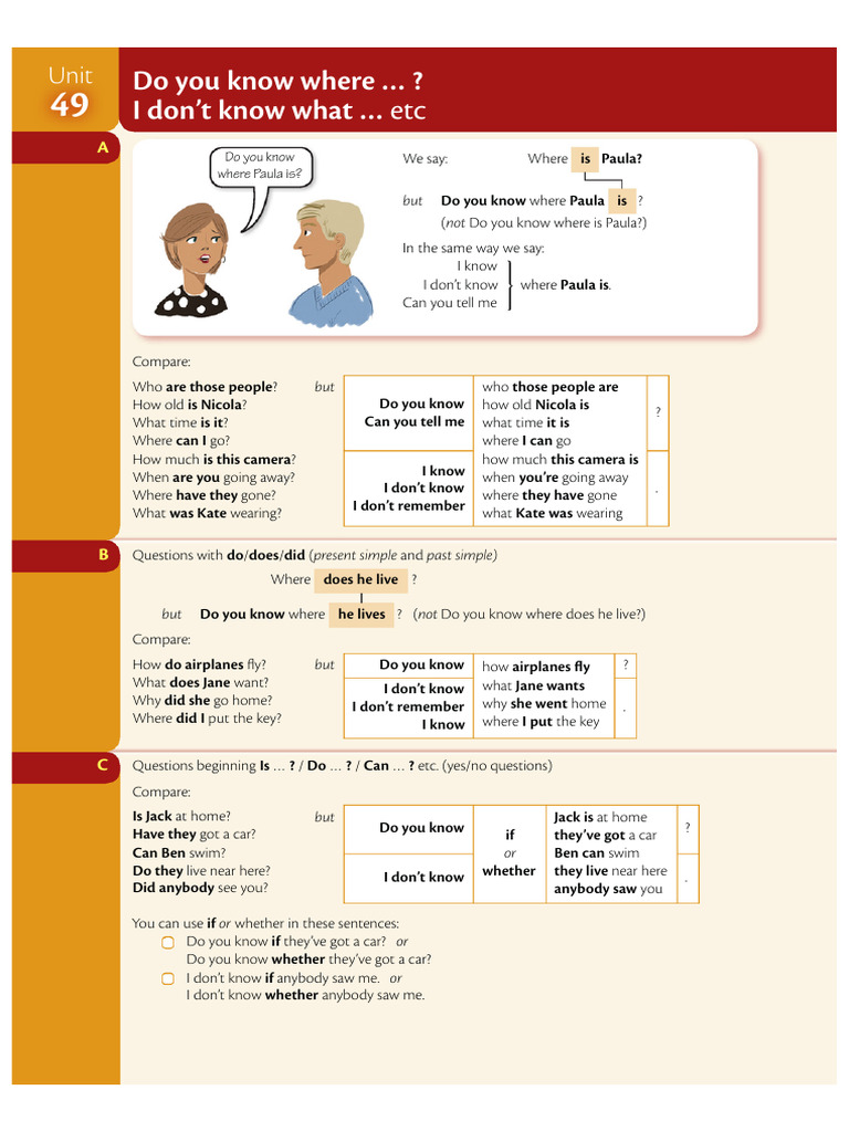 Understanding Indirect Questions in English | PDF