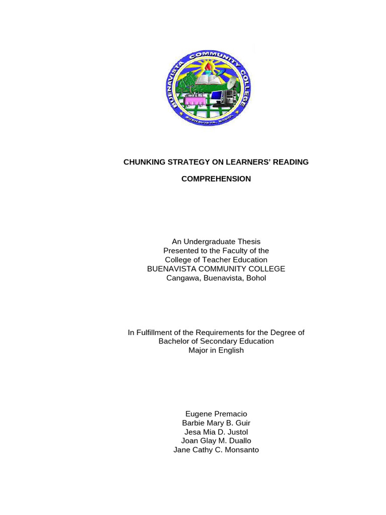Chunking Strategy for Reading Comprehension | PDF | Reading ...