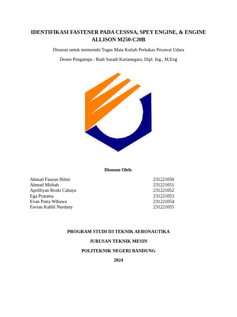 Identifikasi Fastener Kelompok 1 2c | PDF