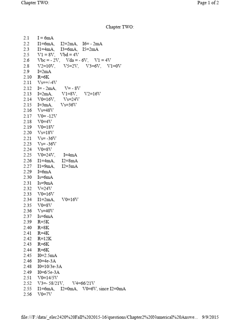 Electrical Current and Voltage Calculations | PDF